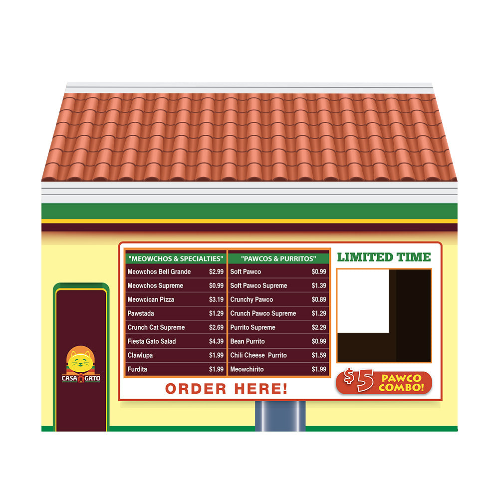 Casa Gato - Mexican Restaurant Cardboard Cat House