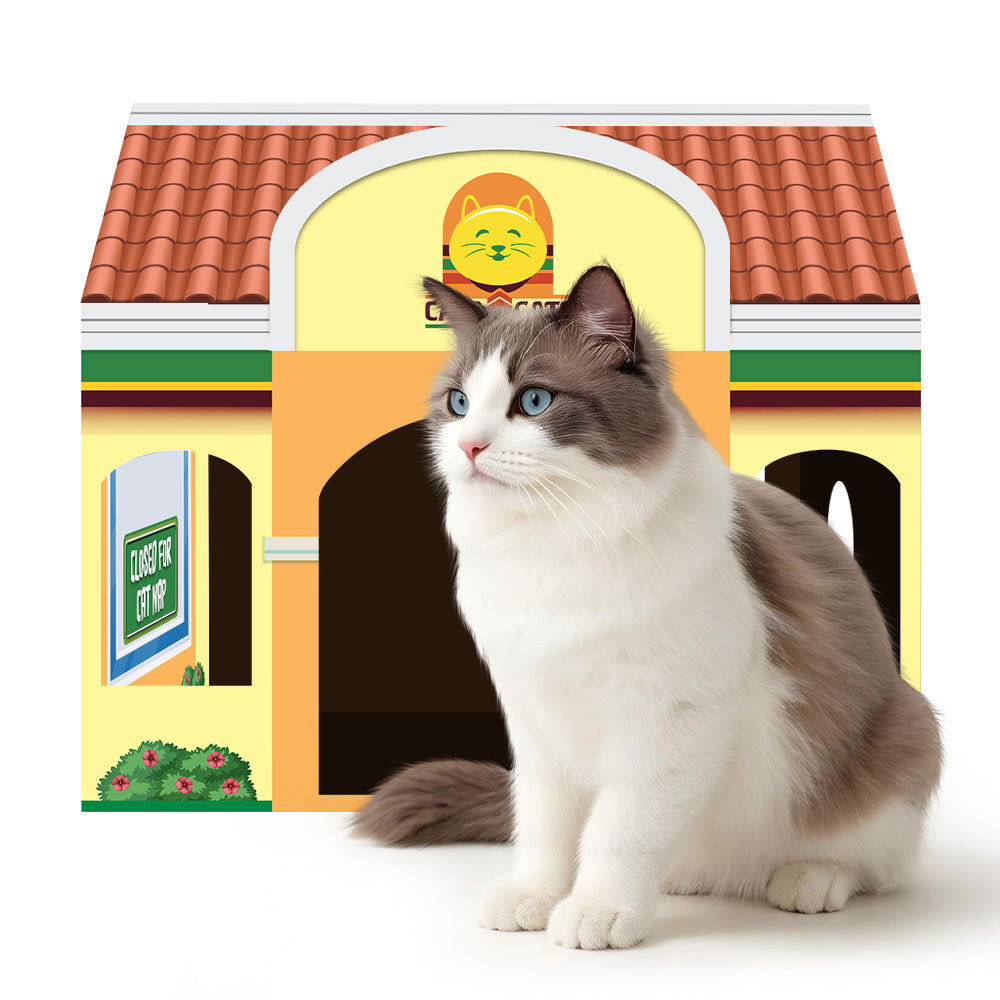 Casa Gato - Mexican Restaurant Cardboard Cat House