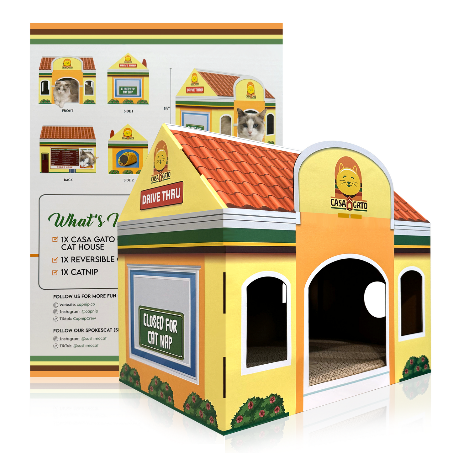 Casa Gato Cardboard Cat House