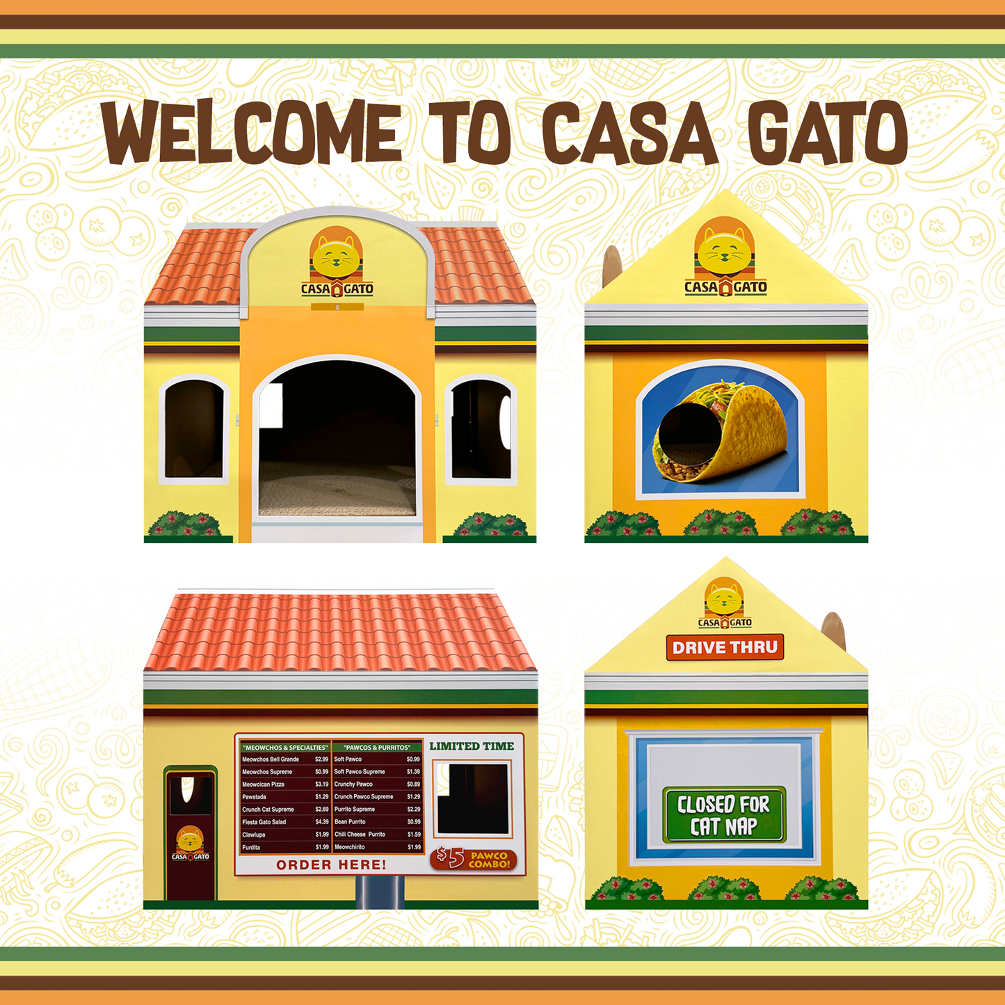 Casa Gato Cardboard Cat House