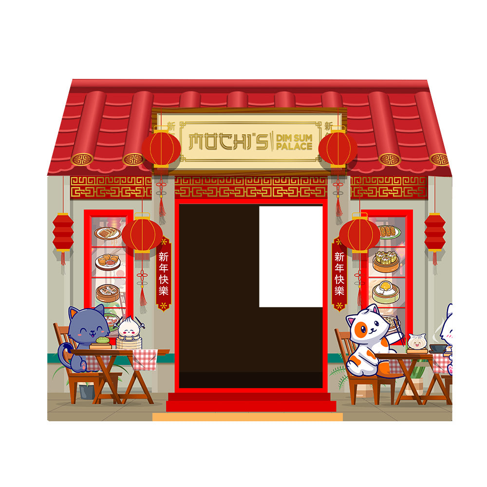 Mochi's Dimsum Palace Cardboard Cat House