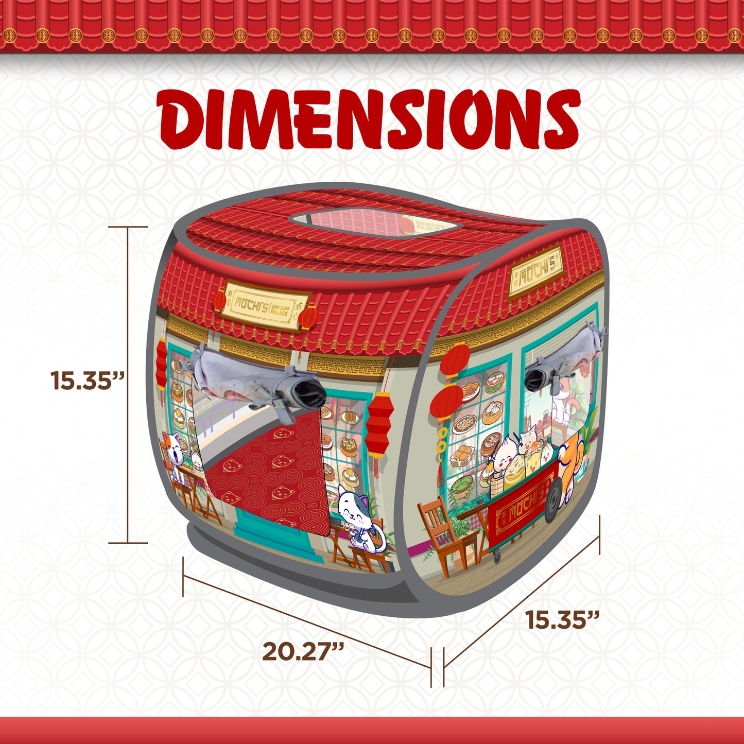 Mochi's Dimsum Palace Collapsible Cat House