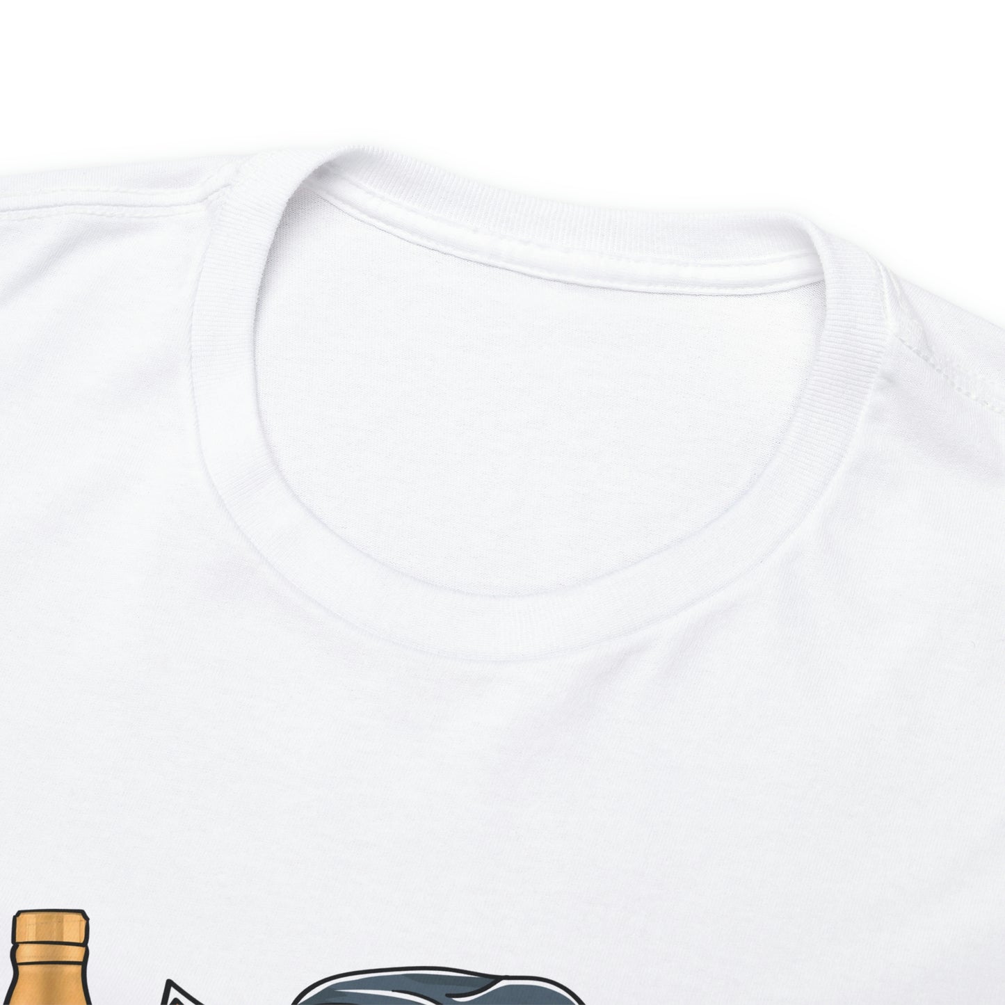 Cat in a Barrel and Yamazaki Whisky - Unisex Heavy Cotton Tee - White