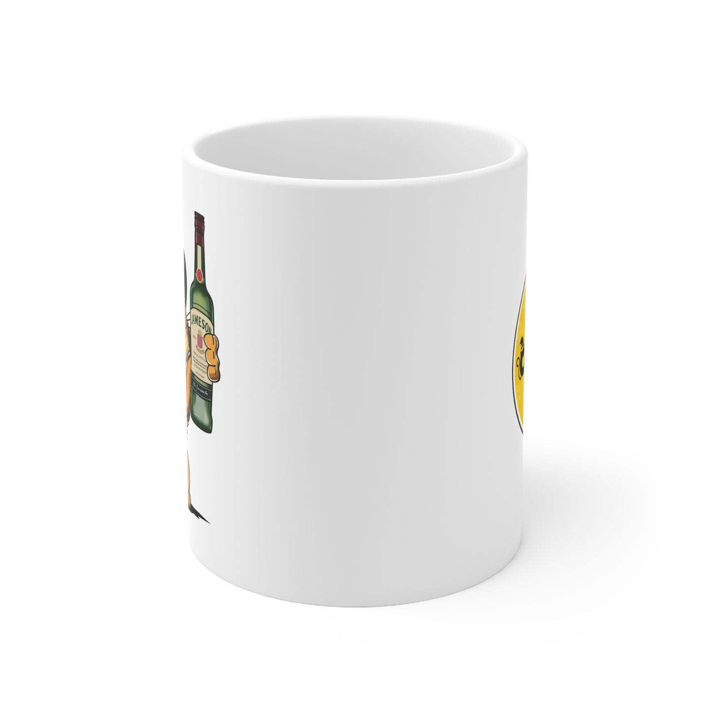 Cat and Jameson Whisky - Ceramic Mug 11oz - White